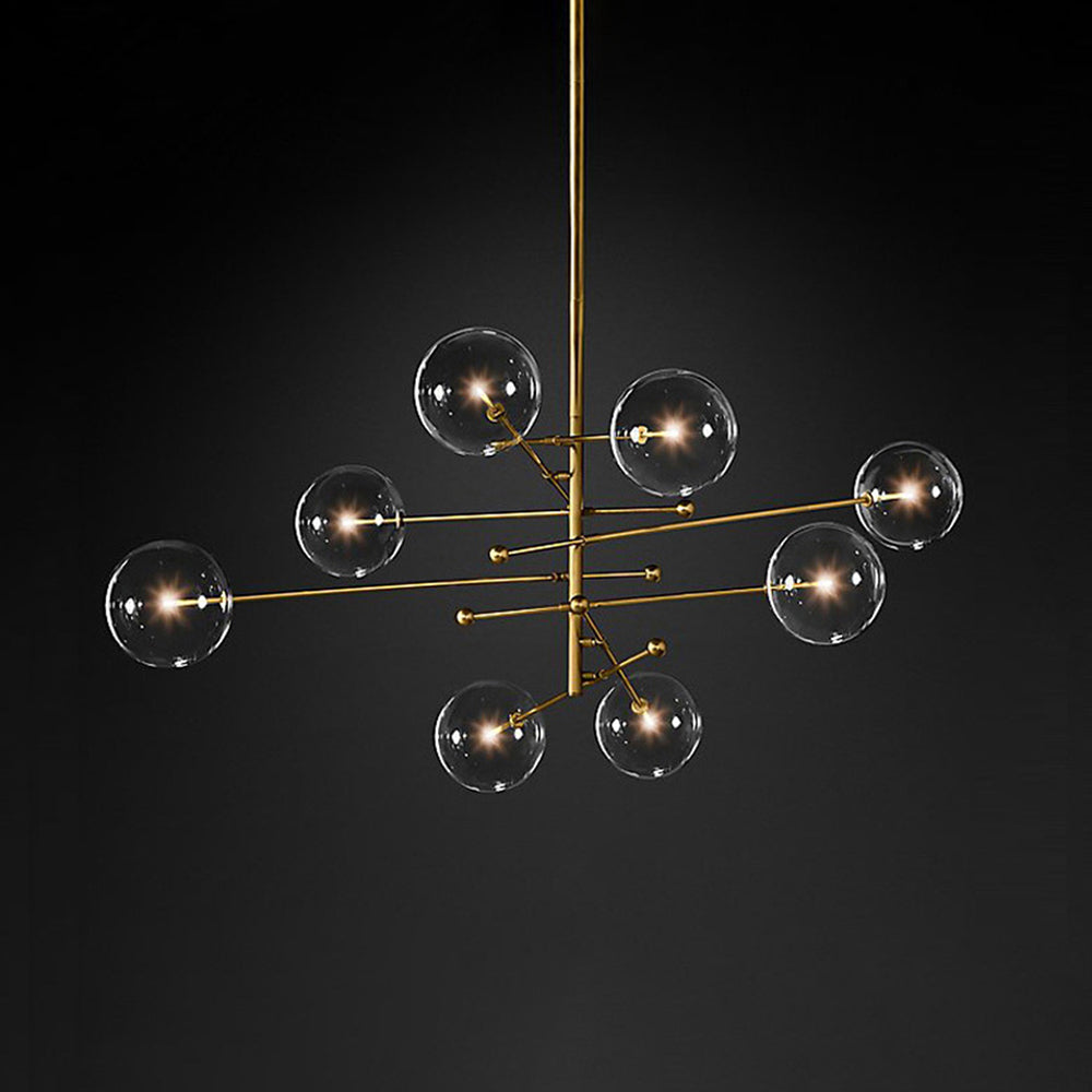 Valentina Luxus Pendelleuchte Wohnzimmer/Esszimmer Schwarz Glas