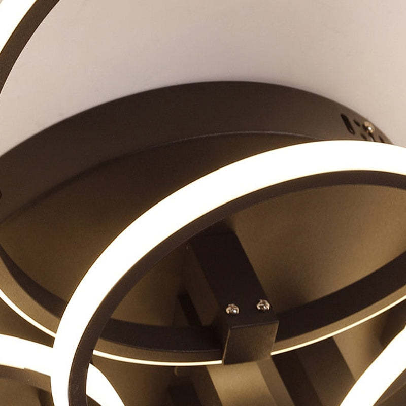 Arisha Design LED Deckenleuchte Weiß/Schwarz Wohn/Esszimmer Metall mit der Fernbedienung