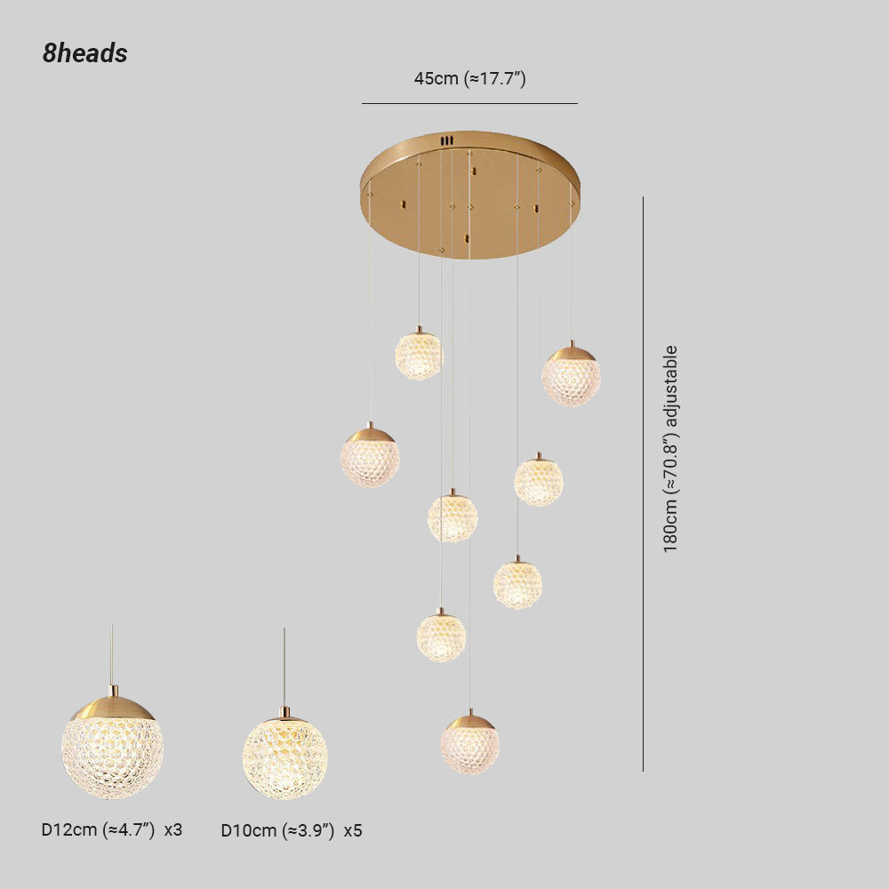 Arisha Design/Modern LED Pendelleuchte Schlafzimmer/Esszimmer Gold