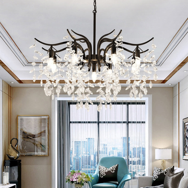 Kristy Kronleuchter Antiquität Schwarz/Gold Wohnzimmer Kristall