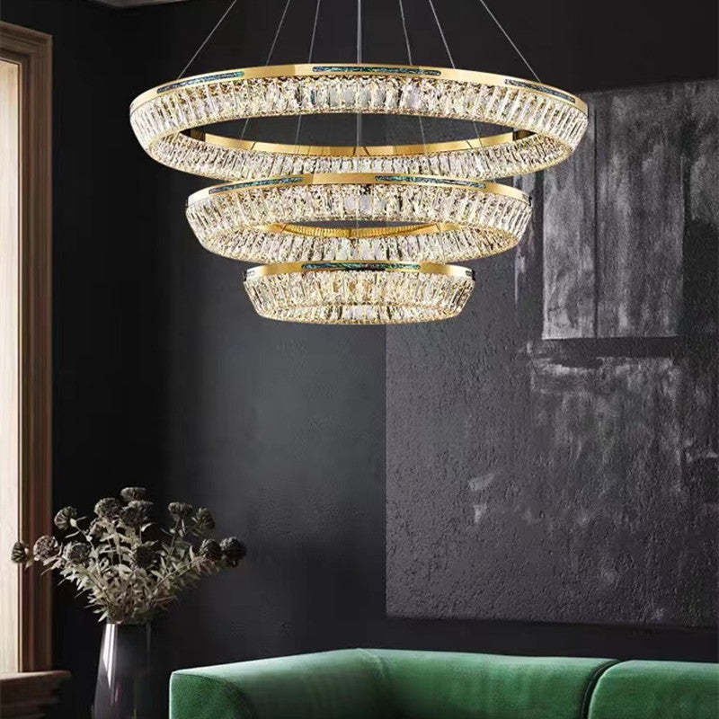 Kristy Modern LED Kronleuchter Gold Kristall Schlaf/Wohnzimmer