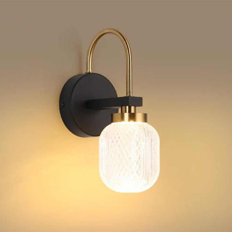 Arisha Moderne LED Wandleuchte Schwarz-Gold Schlafzimmer/Wohnzimmer Metall