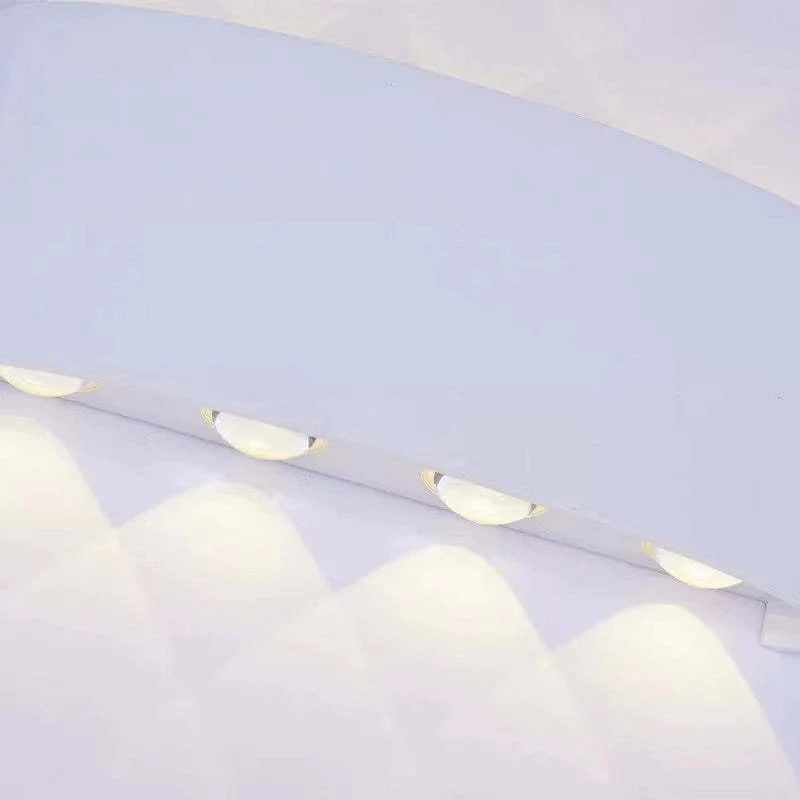 Ray Außenwandleuchte Modern Rechteck LED Weiß Metall Terrasse