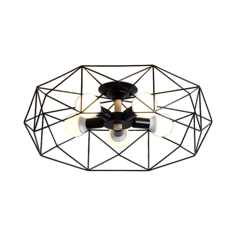 Kristy Modern LED Deckenleuchte Schwarz/Weiß/Gold Schlaf/Wohnzimmer Metall