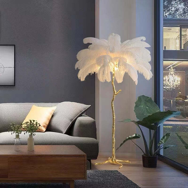 O'Moore Modern Mehrfarbig LED Stehlampe Feder Esszimmer/Wohnzimmer