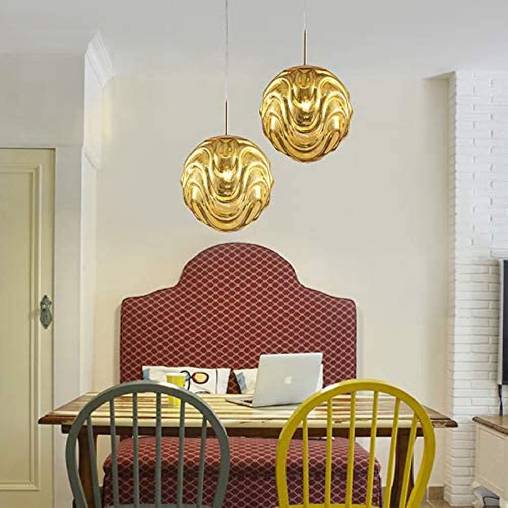 Valentina Modern Sphere Pendelleuchte Glas Gold/Schwarz Esszimmer