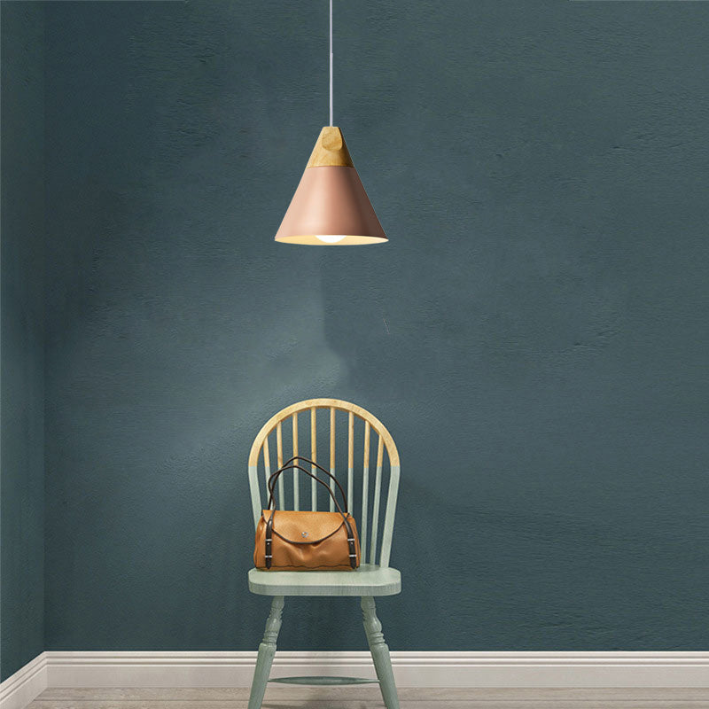Valentina Modern LED Pendelleuchte Holz Metall Wohnzimmer Schlafzimmer