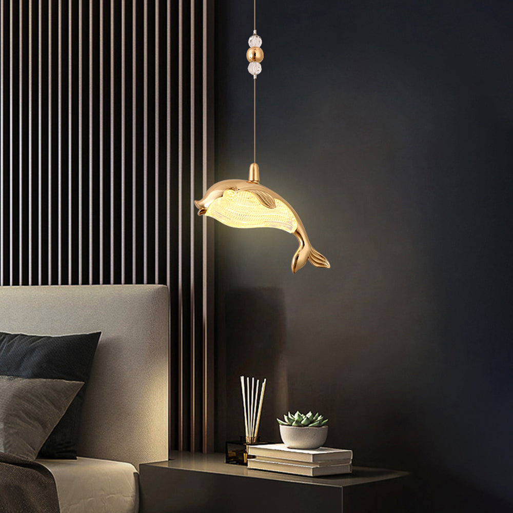Arisha Design LED Pendelleuchte Schlaf/Esszimmer/Kinderzimmer Gold