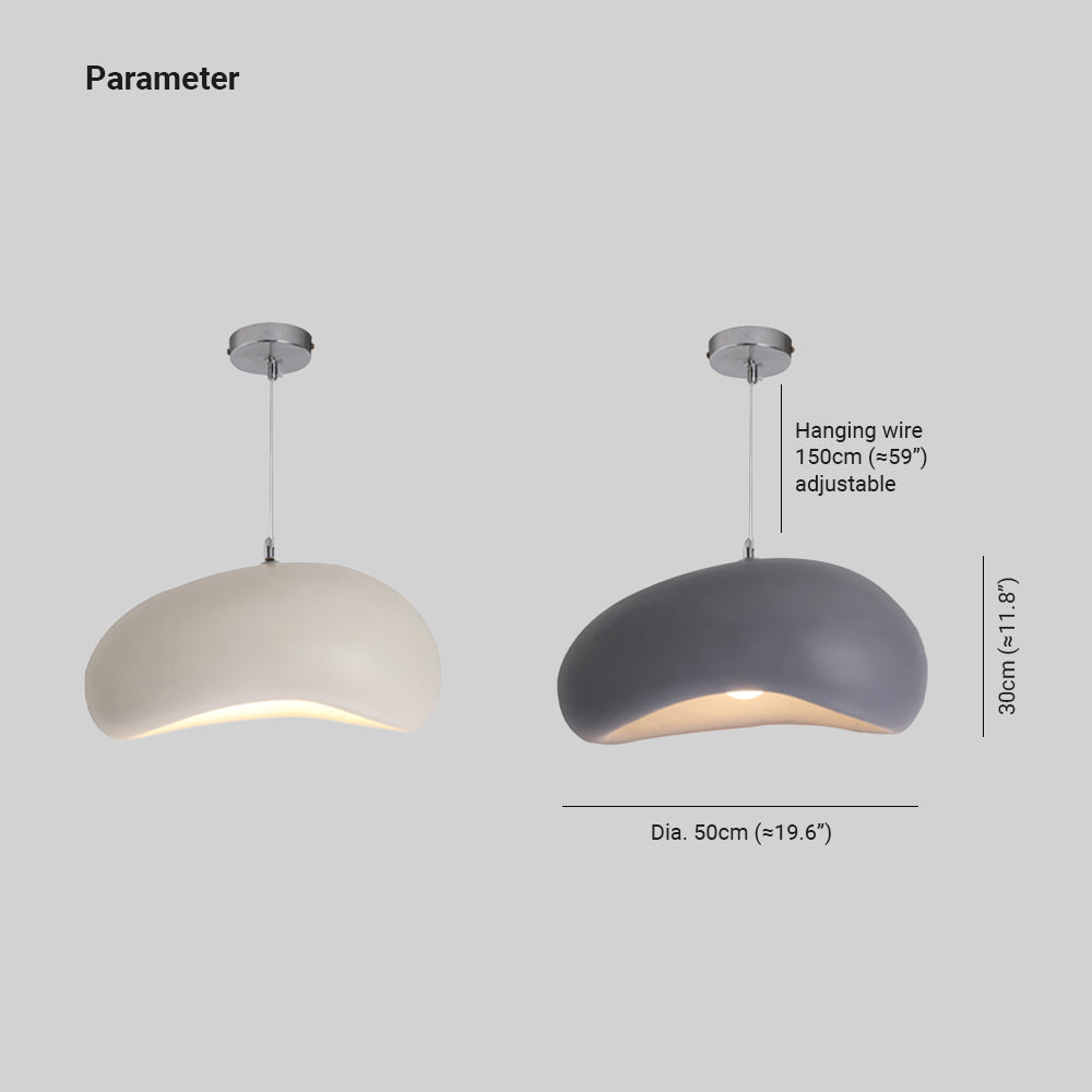 Avi Minimalistische LED Pendelleuchte Weiß/Holz Wohn/Esszimmer