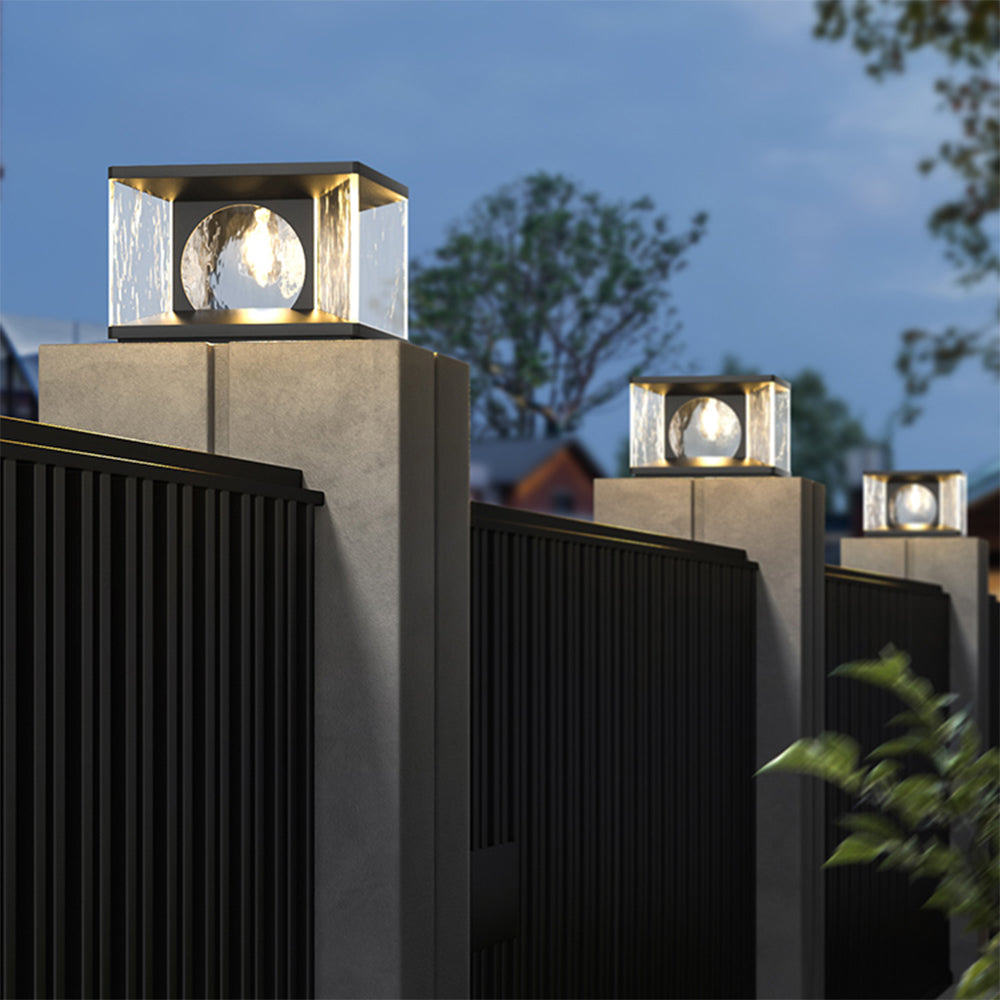 Ray Modern LED Außenleuchte Weiß Solar Garten/Balkon Metall/Glas