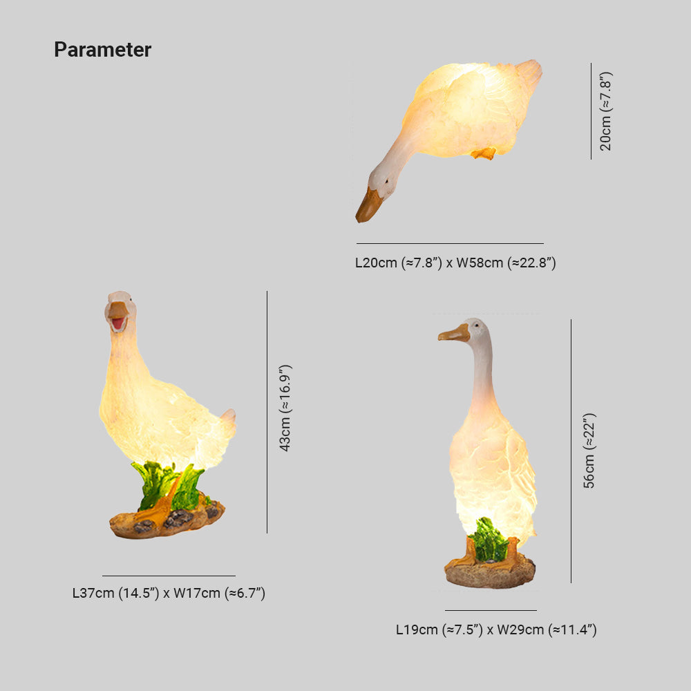 Aria Gartendekoration Außenleuchte Gansform, Solar, 3 Stile