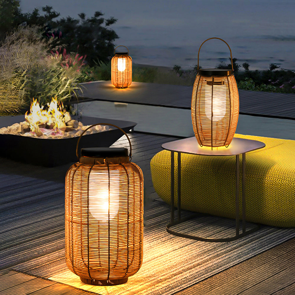 Ritta Vintage LED Außenleuchte Garten/Flur/Balkon Metall Rattan