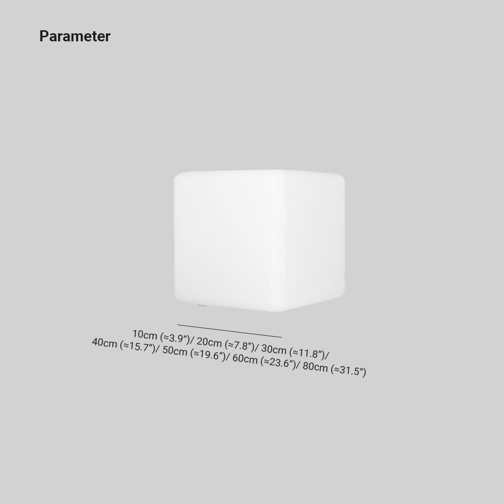 Ray Modern LED Außenleuchte Weiß Garten/Flur/Balkon PE Würfelform 7 Größen Wiederaufladbar