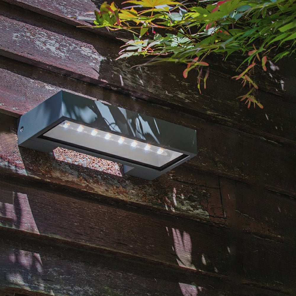 Ray LED Industrial Außenwandleuchte Metall Acryl Garten Flur Terrasse
