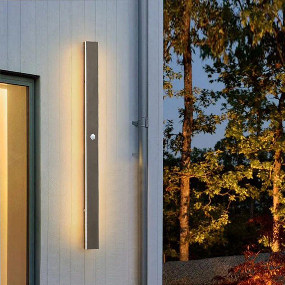 Ray Moderne Linear Außenwandleuchte Metall Acryl Garten Flur