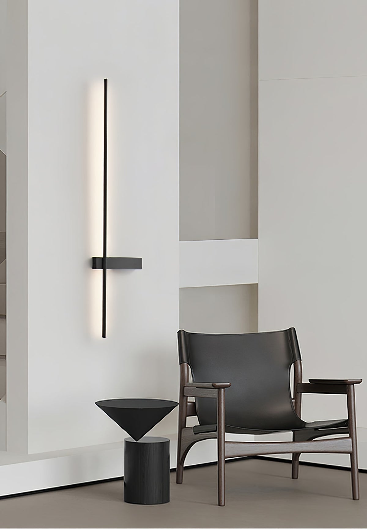 Mesv Linear wiederaufladbare schwarze Wandleuchte