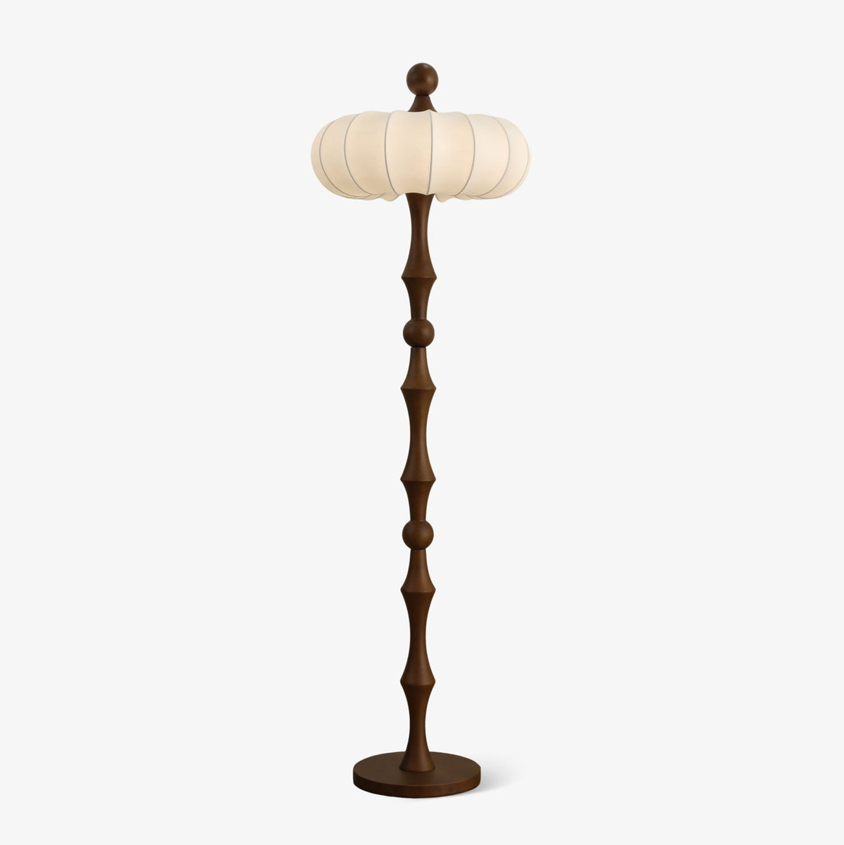 Sylirira Stehleuchte aus Holz und Seide
