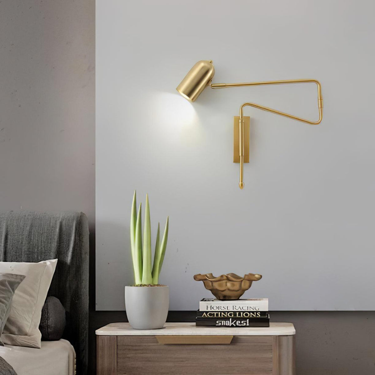 Nox einstellbare Arm-Wandleuchte mit Stecker
