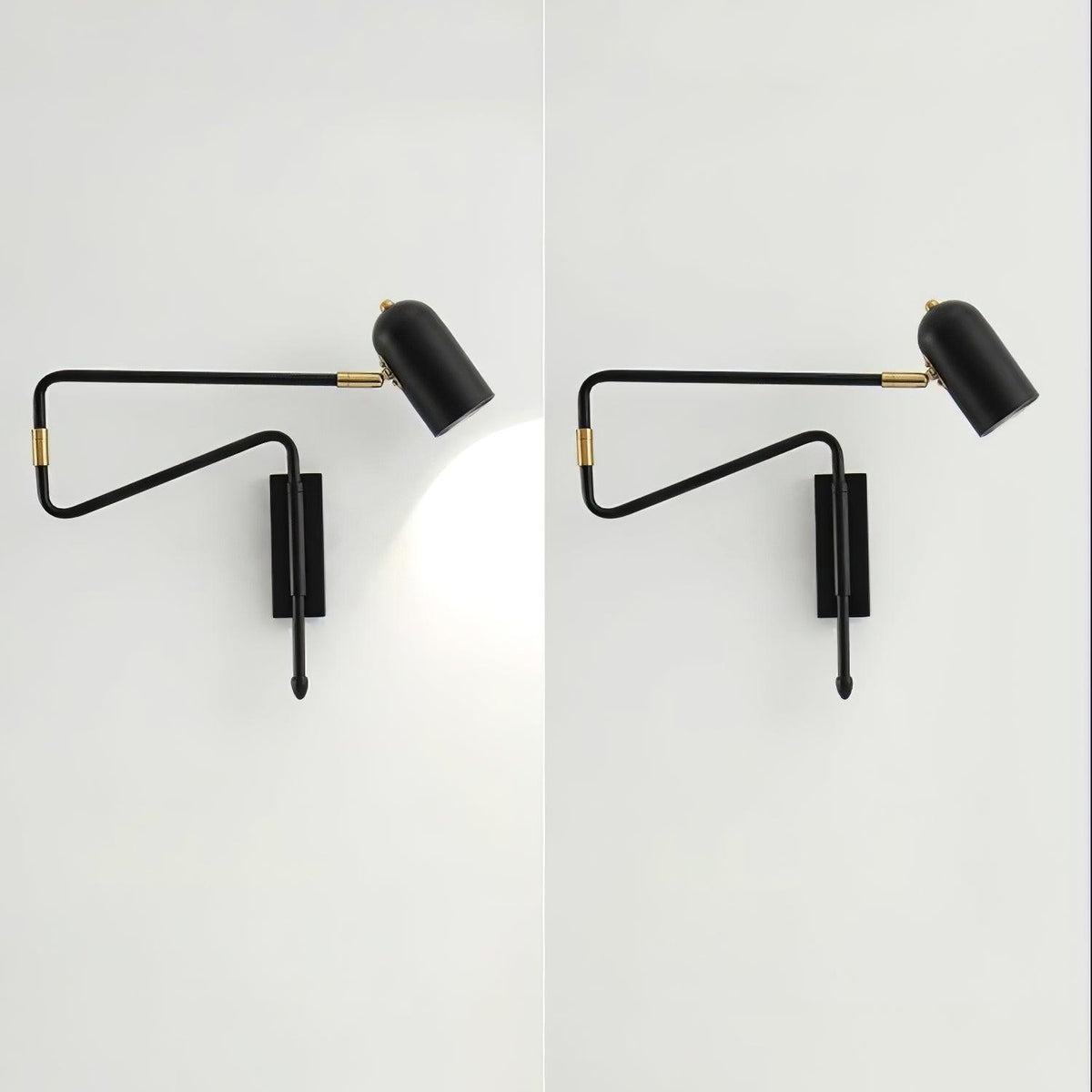 Nox einstellbare Arm-Wandleuchte mit Stecker