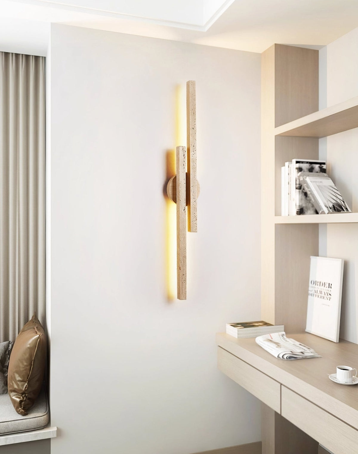 Myliryra Travertine-Wandleuchte