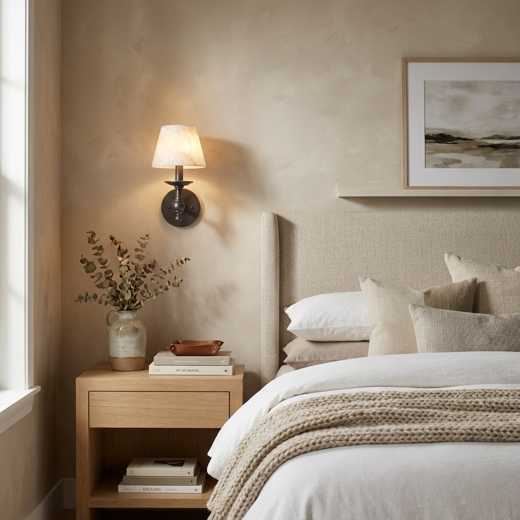 Corvenford Alabaster-Wandleuchte