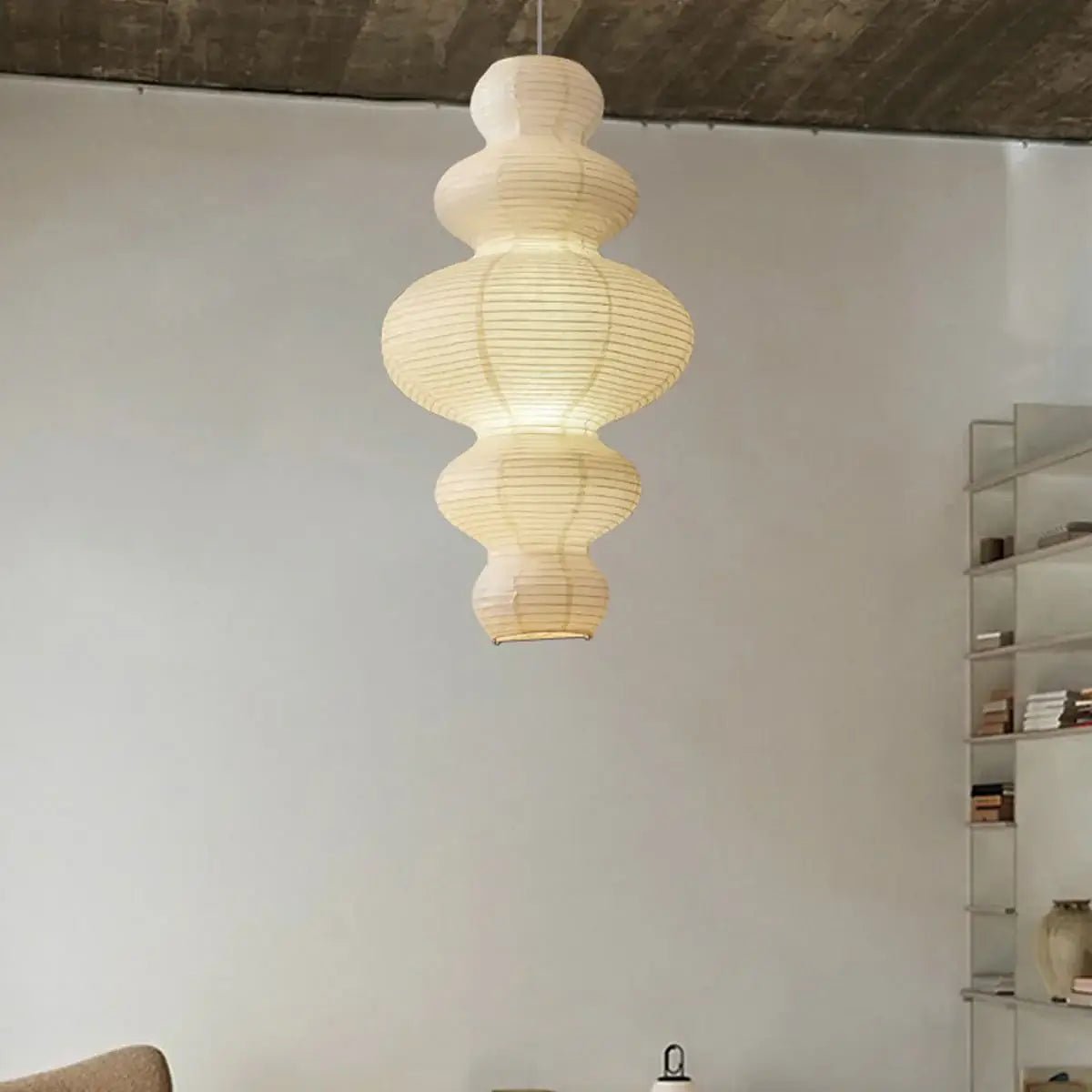 Lunivora Papier-Pendelleuchte im traditionellen Stil