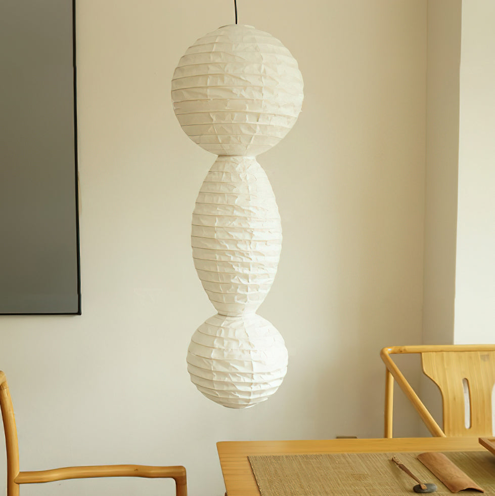 Nami Pendelleuchte Papierlaterne im Wabi-Sabi-Stil