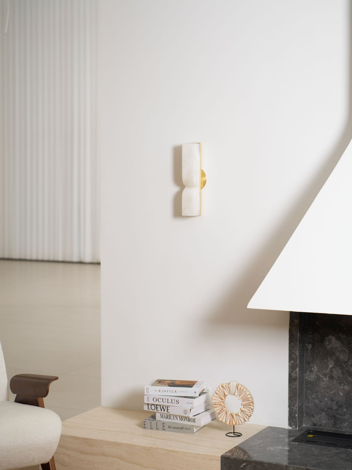 Niveelle Alabaster rechteckige Wandleuchte
