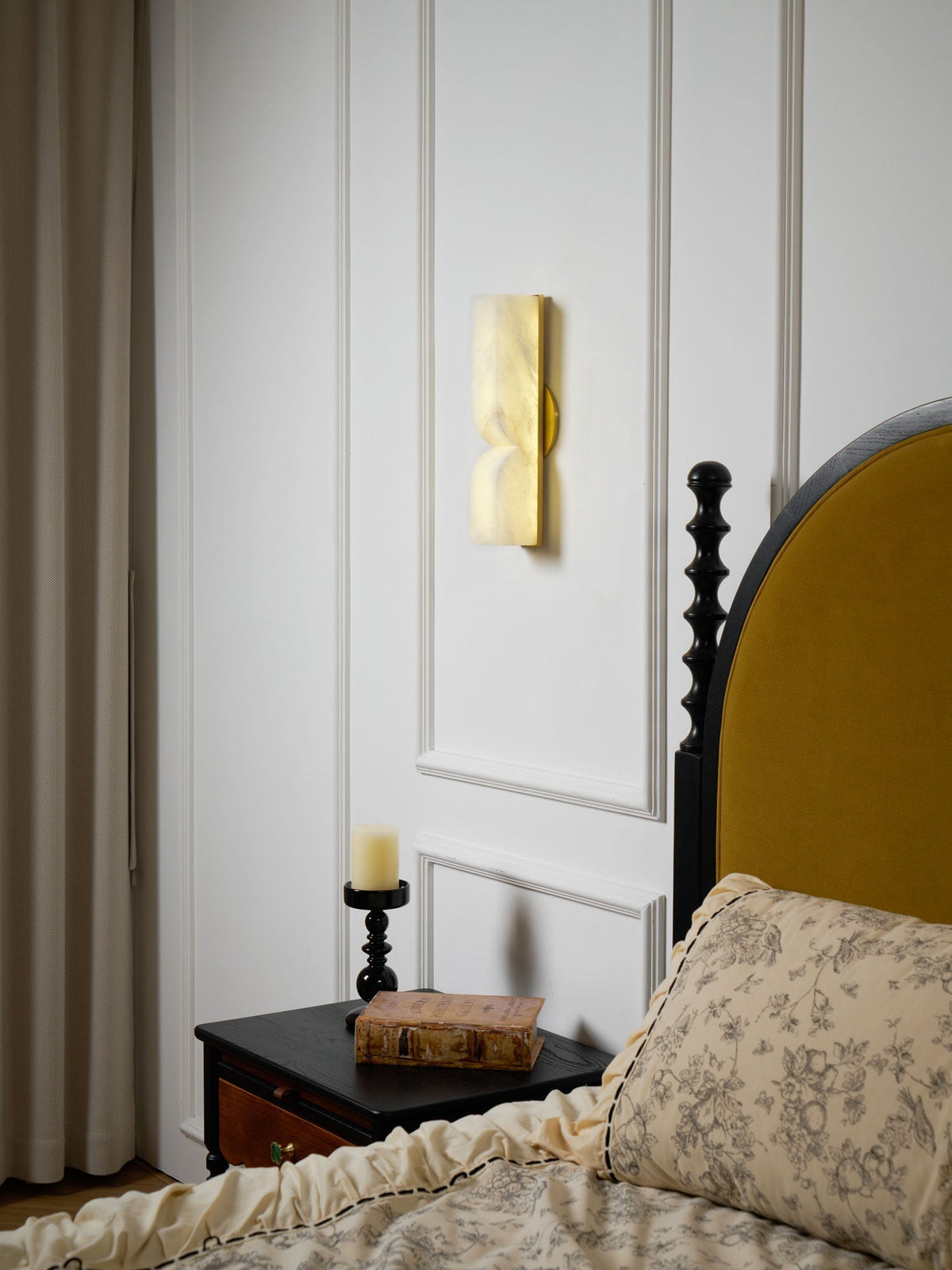 Niveelle Alabaster rechteckige Wandleuchte