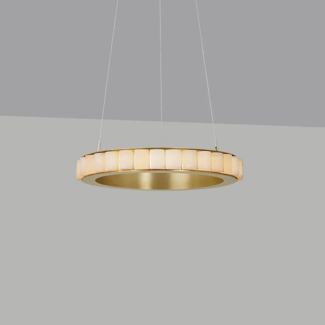 Aurelia Doppelring Alabaster Kronleuchter