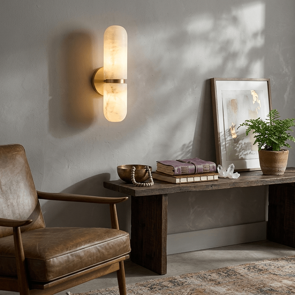 Ismerie Alabaster Wandleuchte