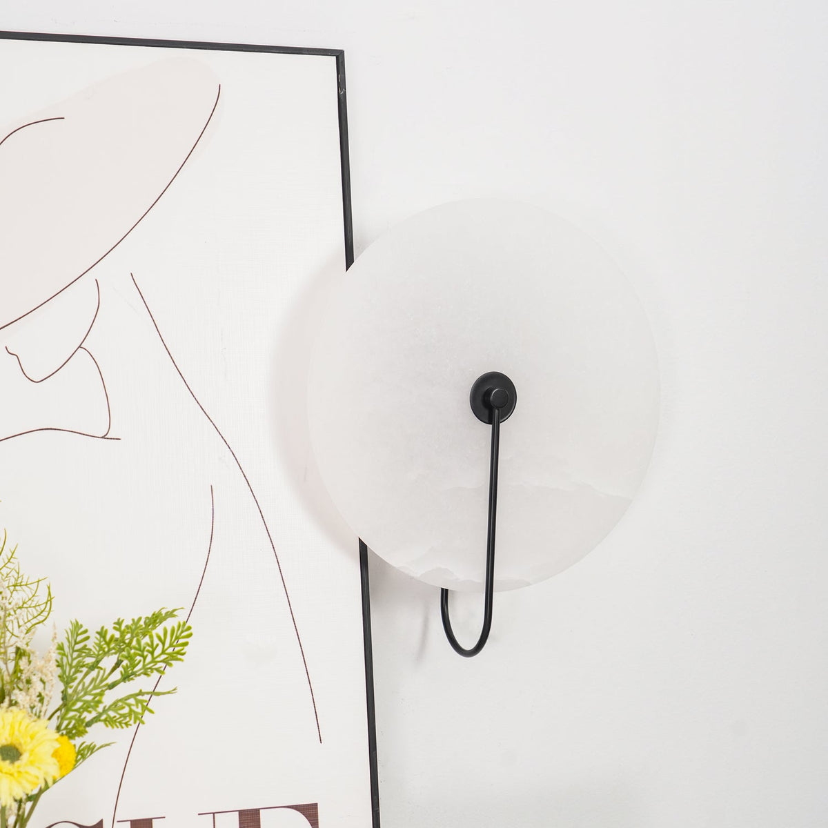Albeaine Alabaster Pendelleuchte in Kugel-Form mit Stecker | Wandleuchte