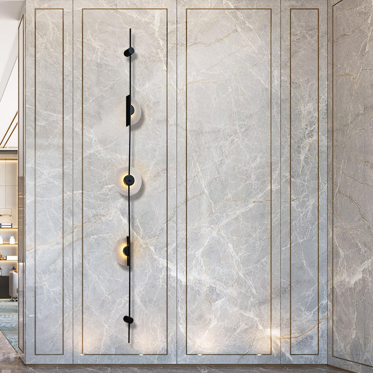 Albarina Alabaster Wandleuchte mit Stecker