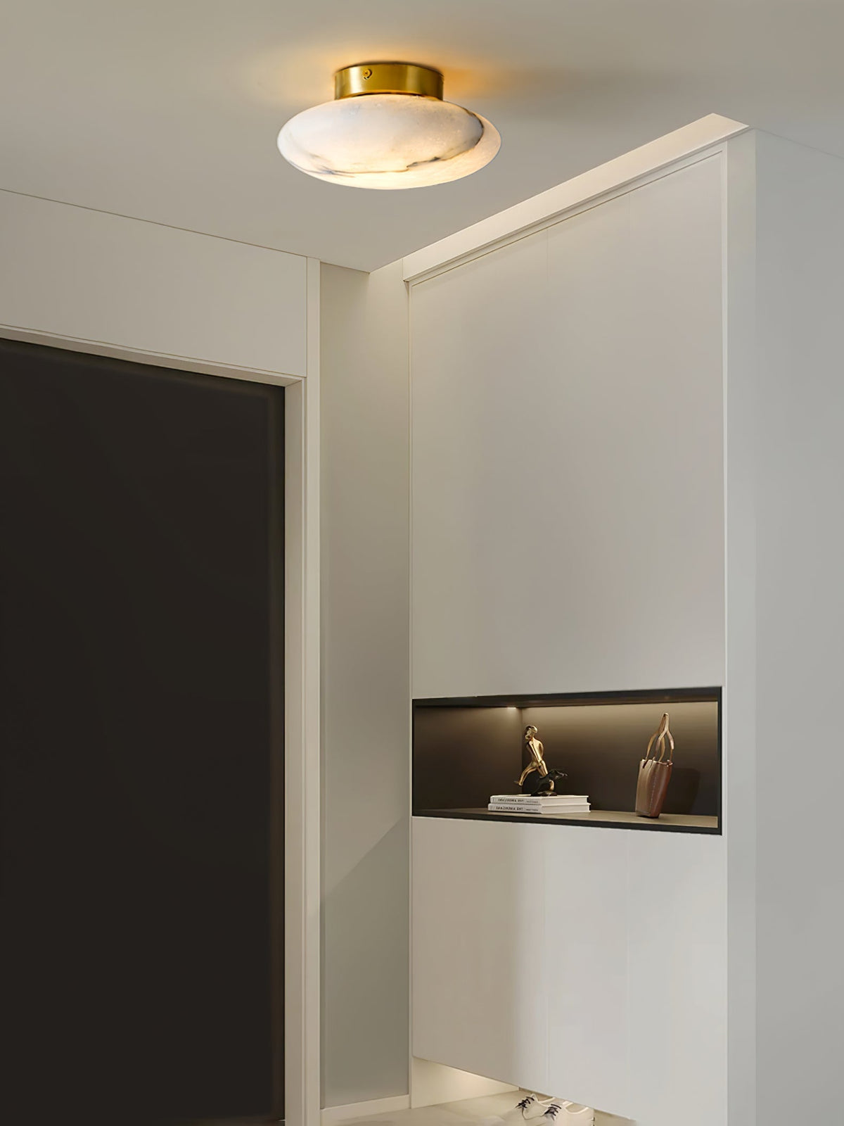Vanorara Minimalistische Alabaster-flache Deckenleuchte