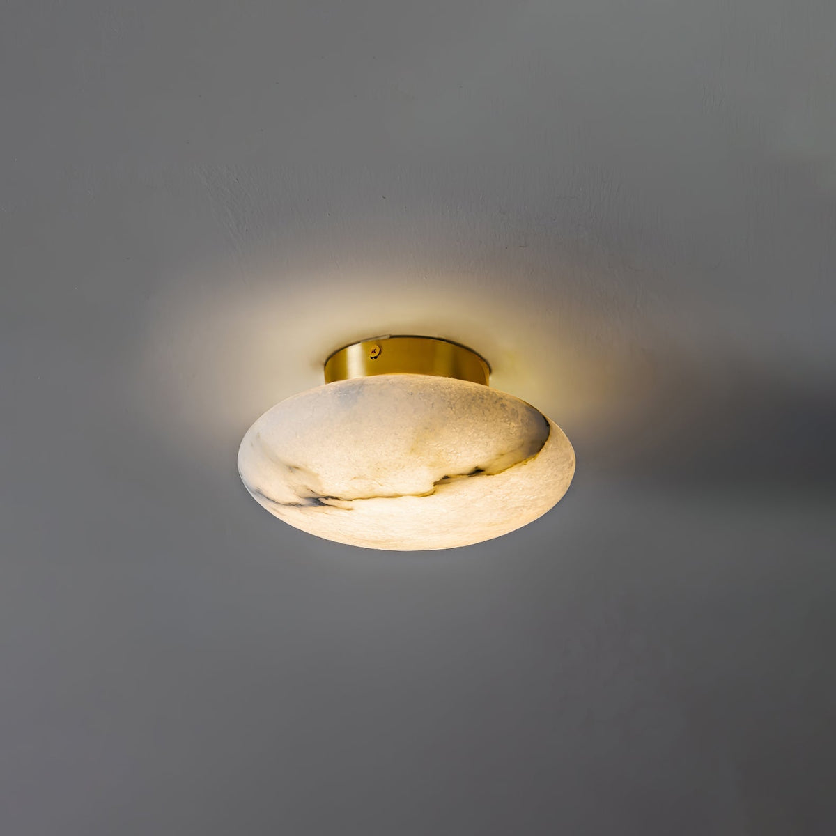 Vanorara Minimalistische Alabaster-flache Deckenleuchte