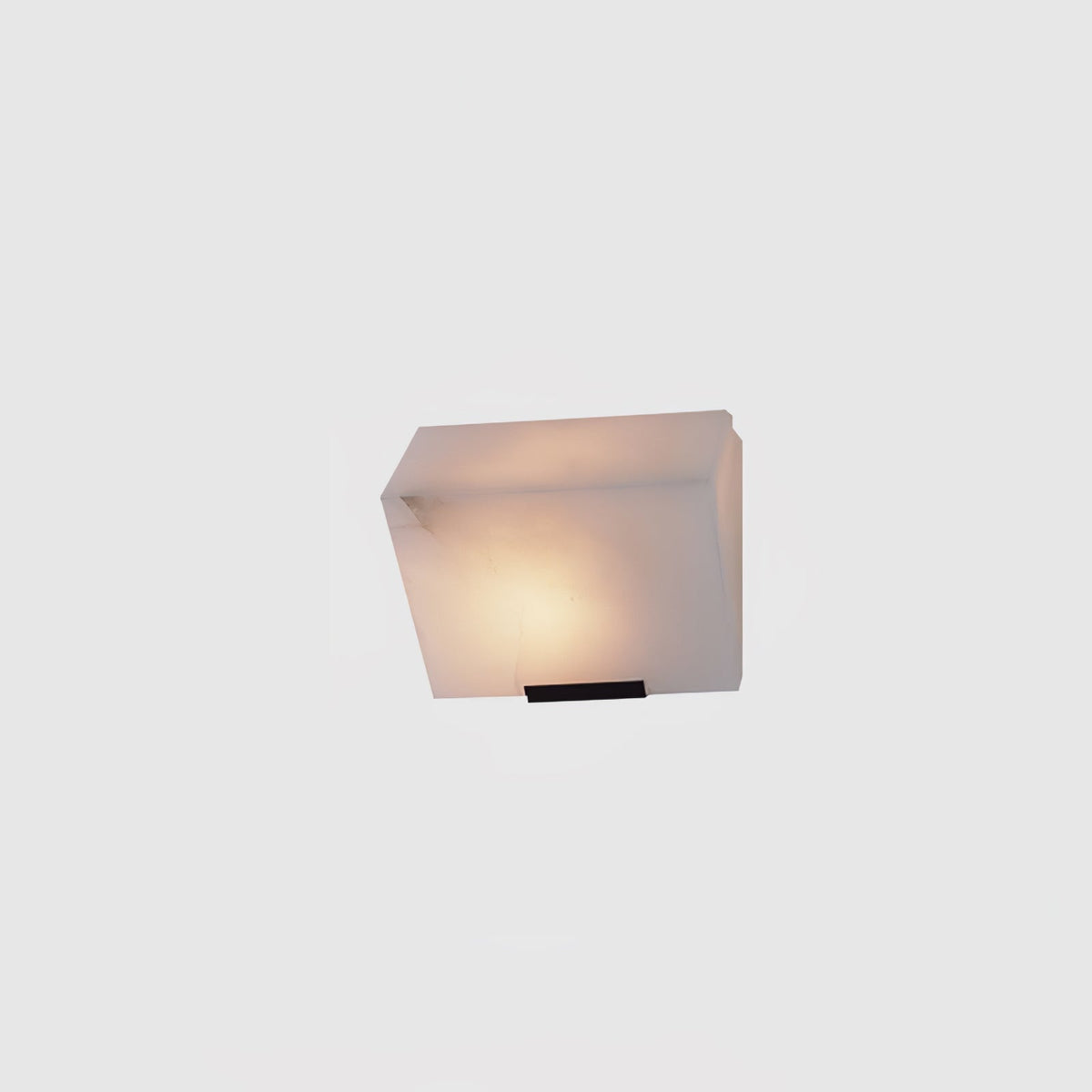 Niviella stufenförmige Alabaster-Wandleuchte mit Stecker