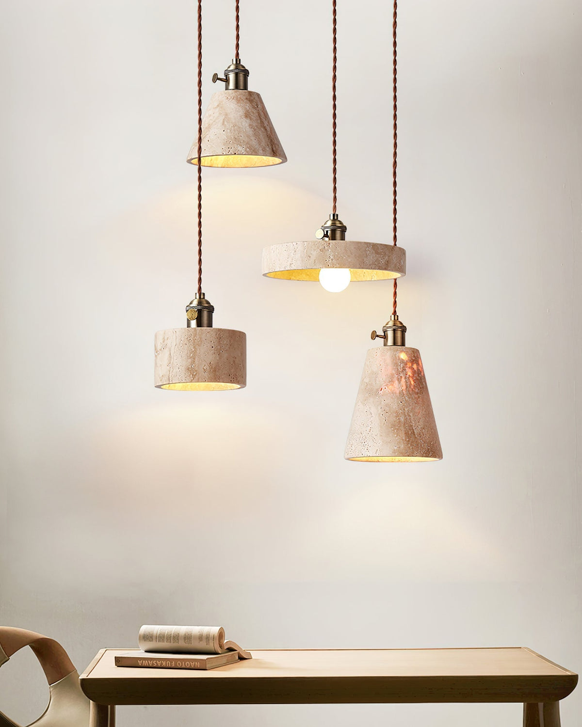 Qisk Travertine Pendelleuchte
