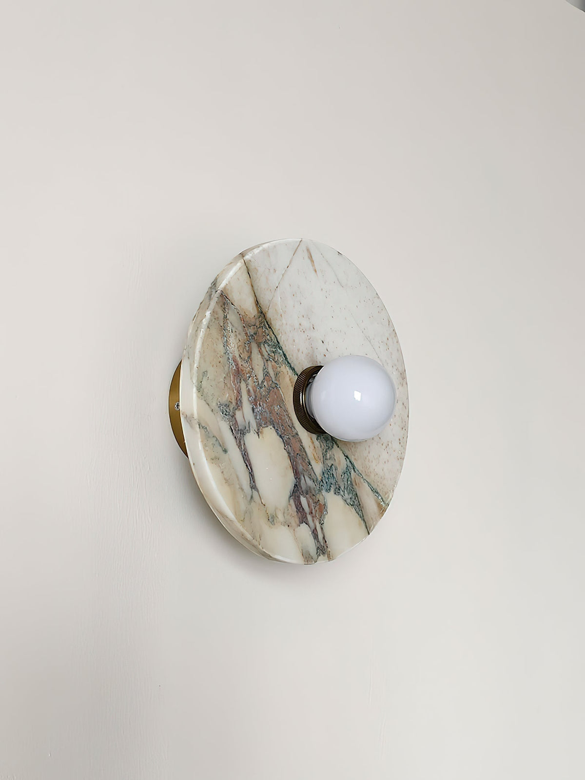 Tinduvyn zeitgenössische minimalistische Wandleuchte aus Marmor in Bvlgari-Lila
