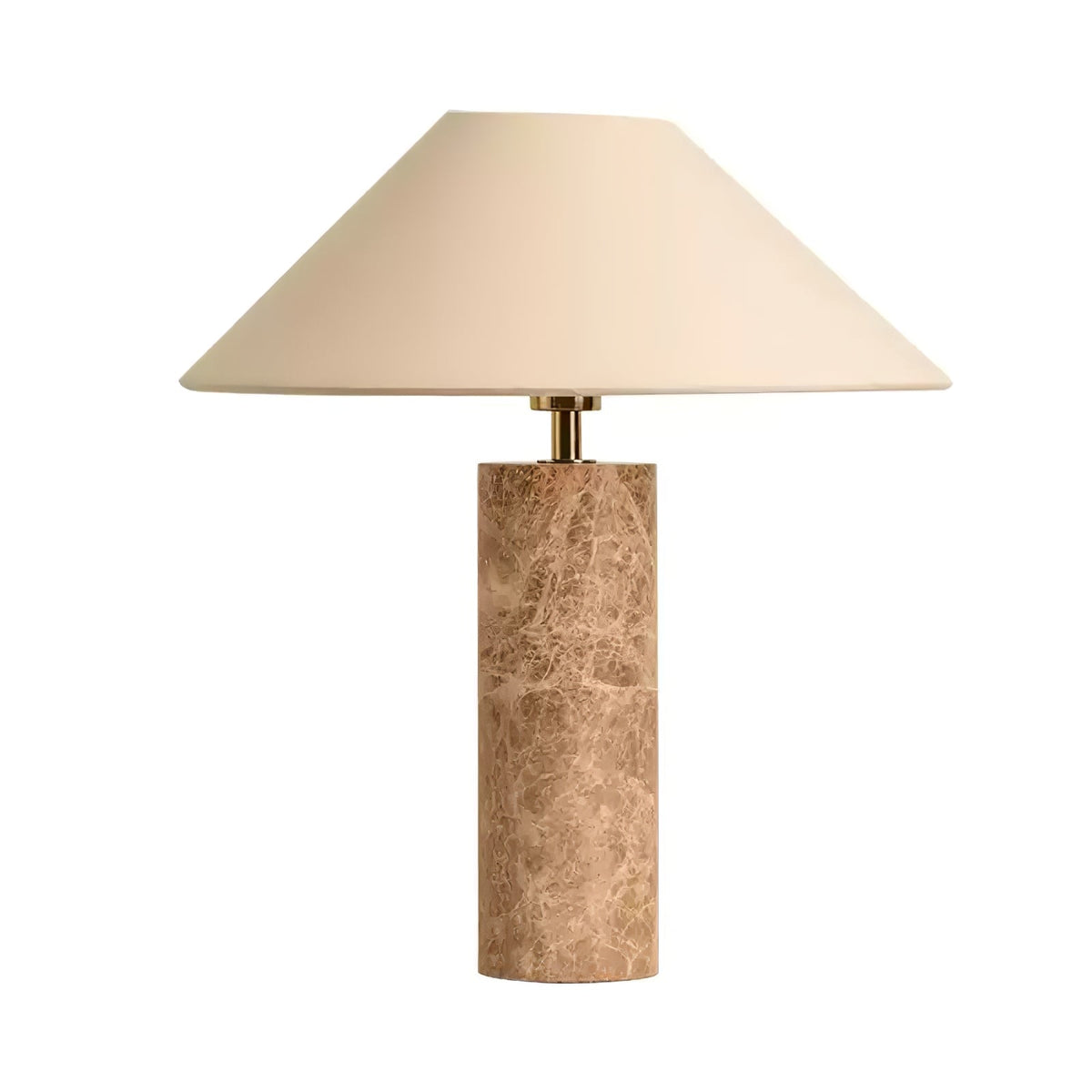 Peterielle Tischleuchte aus Marmor in Beige/Grau