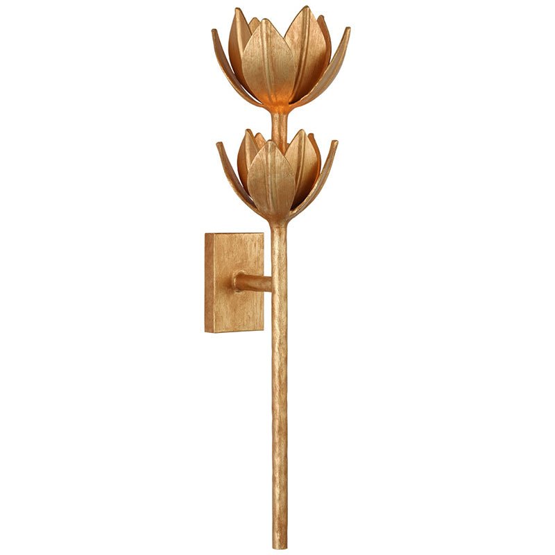Clira Messing Lotus-Blüte Wandleuchte