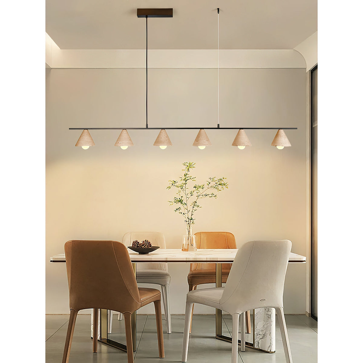 Ulfuvyi zeitgenössische minimalistische Pendelleuchte aus Travertin