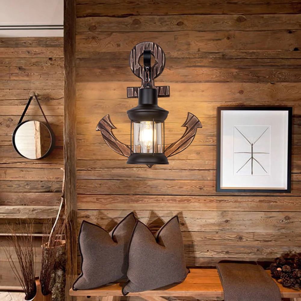 Silva Design LED Wandleuchte Schwarz Holz Schlafzimmer/Esszimmer