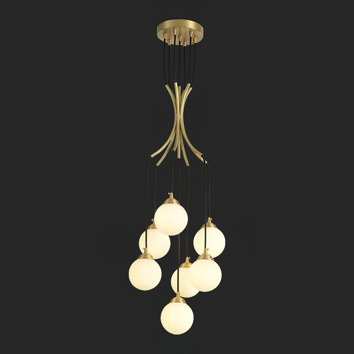 Zoruvyi modern minimalistisch Ball Drop Glas Kronleuchter