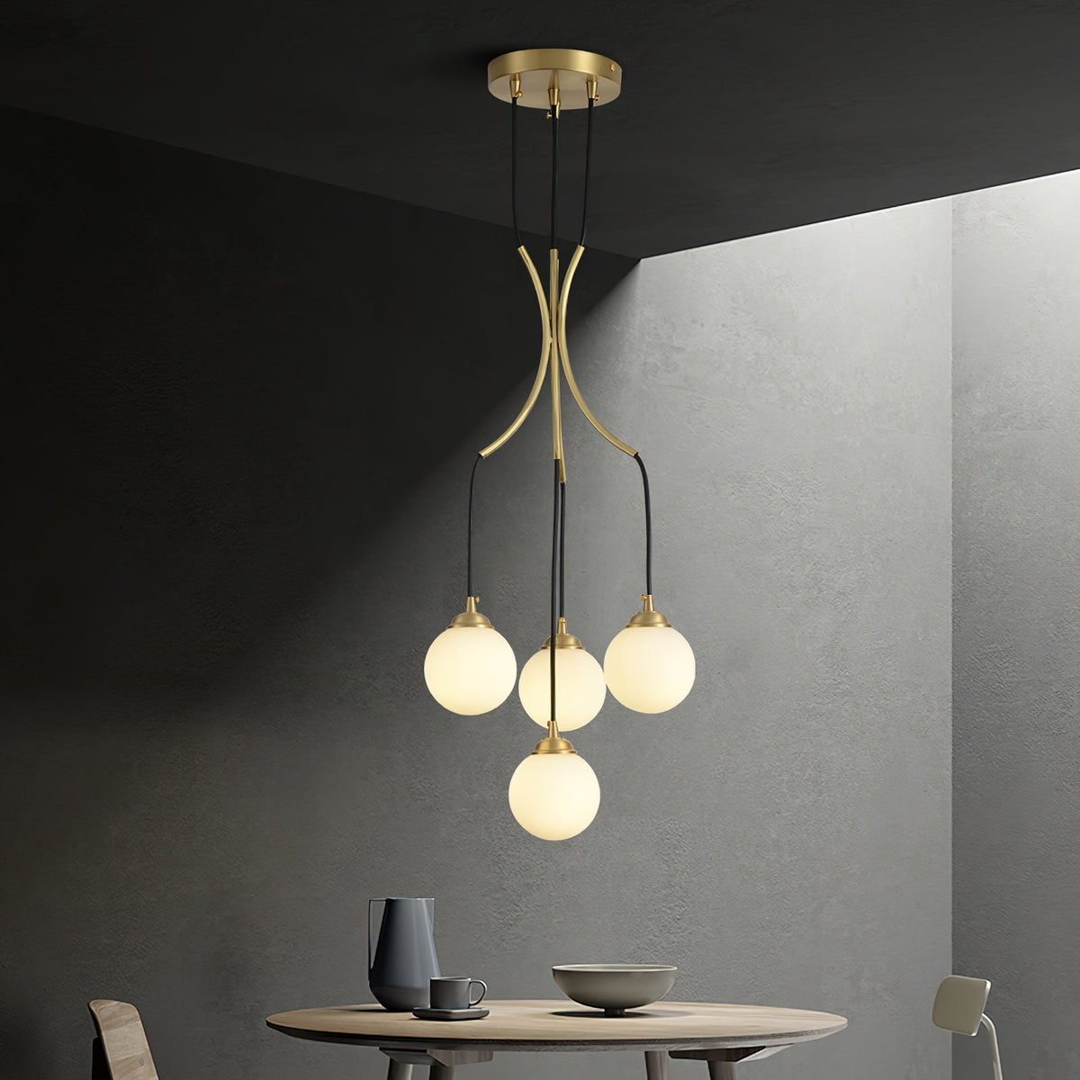 Zoruvyi modern minimalistisch Ball Drop Glas Kronleuchter