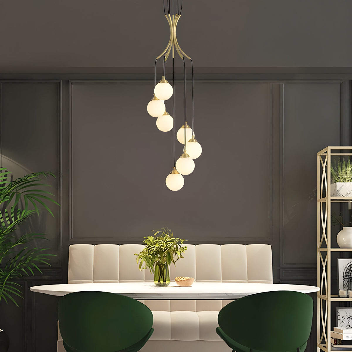 Zoruvyi modern minimalistisch Ball Drop Glas Kronleuchter