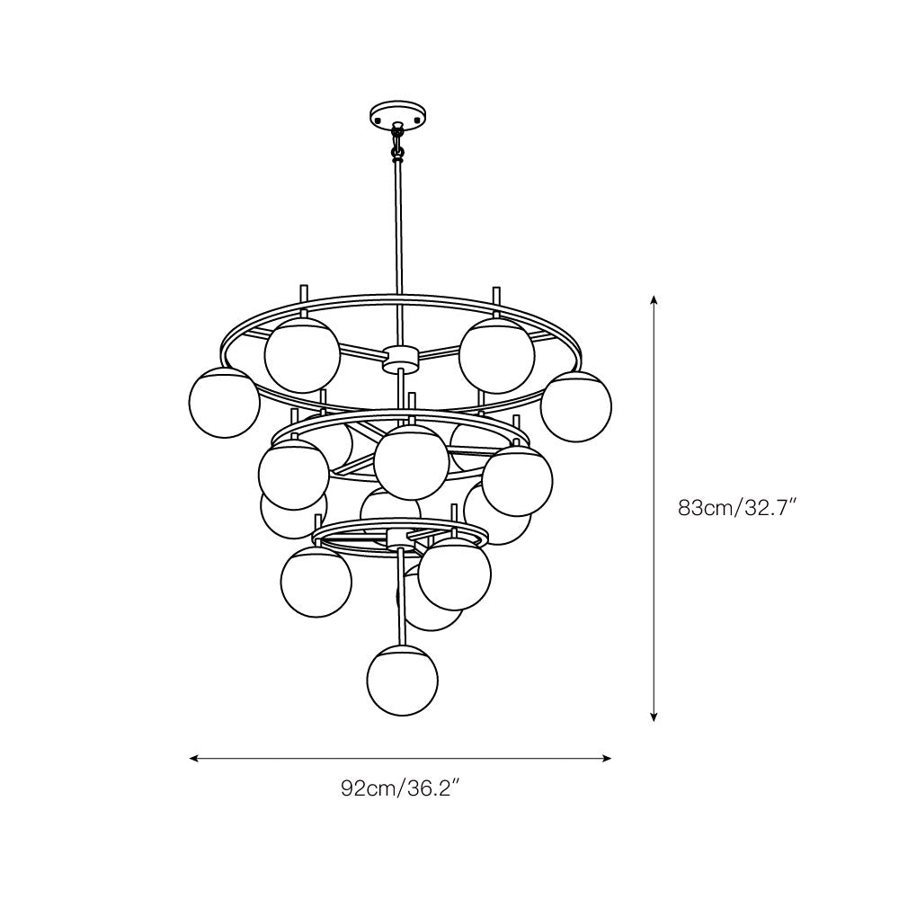Ornuvyn Kronleuchter zeitgenössische minimalistische Kronleuchte aus Glas