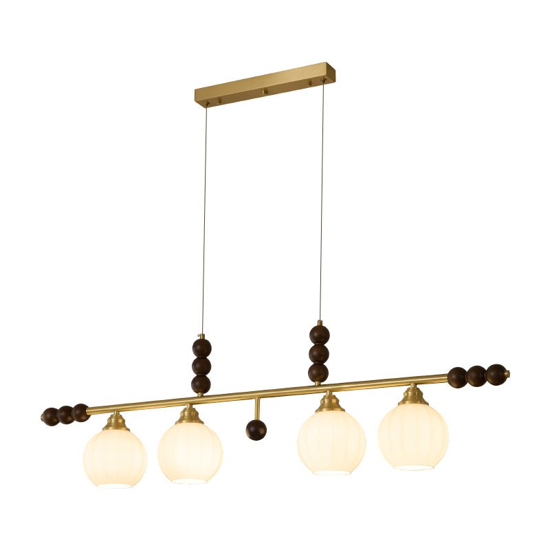 Zerinen Premium skandinavische Kunst-Insel-Glas-Holz-Pendelleuchte
