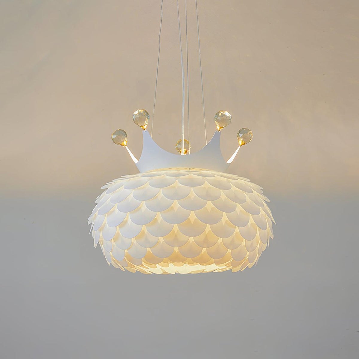 Keloz Pendelleuchte Acryl geschwungene Krone whimsisch