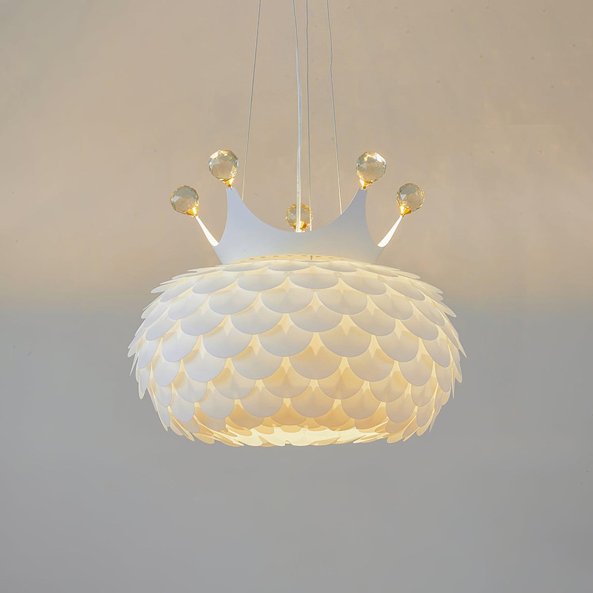 Keloz Pendelleuchte Acryl geschwungene Krone whimsisch