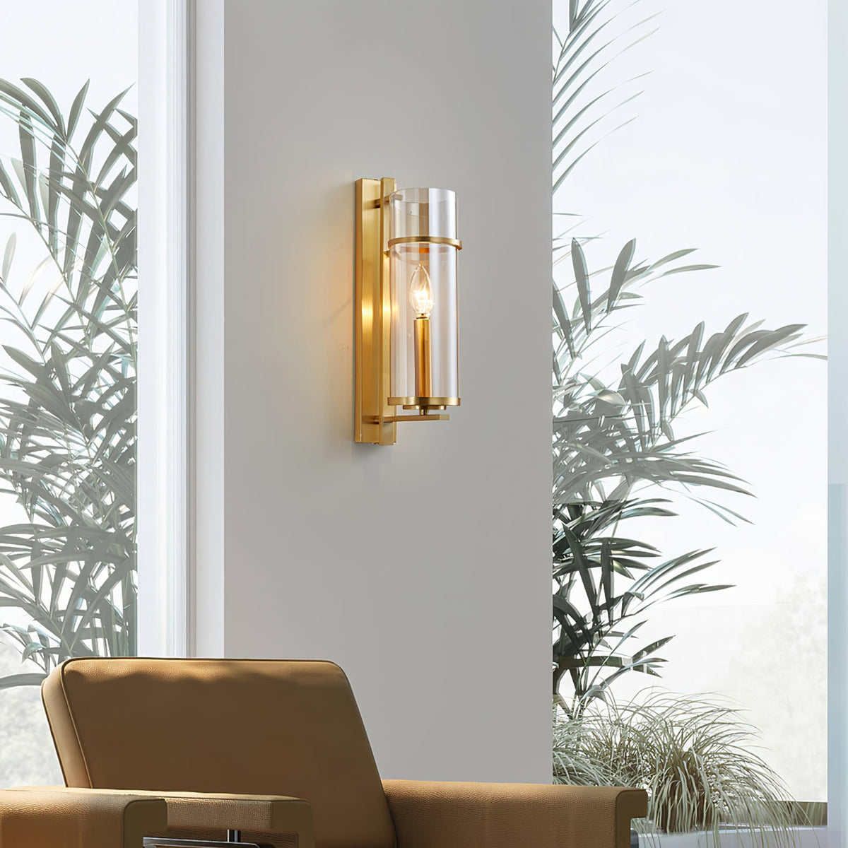 Niroxen Premium zeitgenössische Kunstglas-Wandleuchte